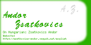 andor zsatkovics business card